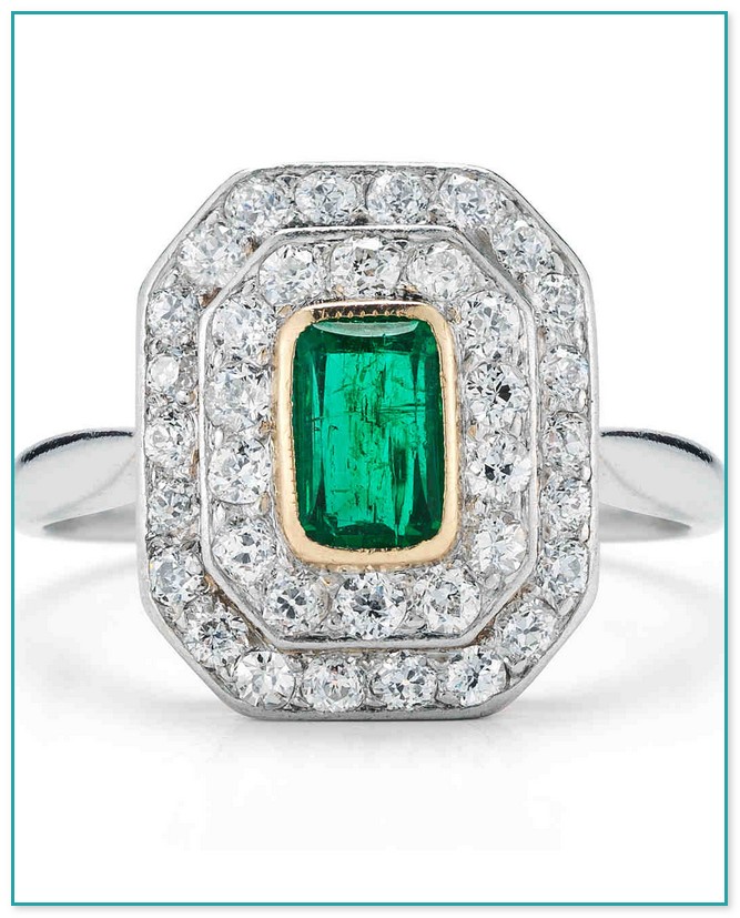Vintage Emerald Engagement Rings