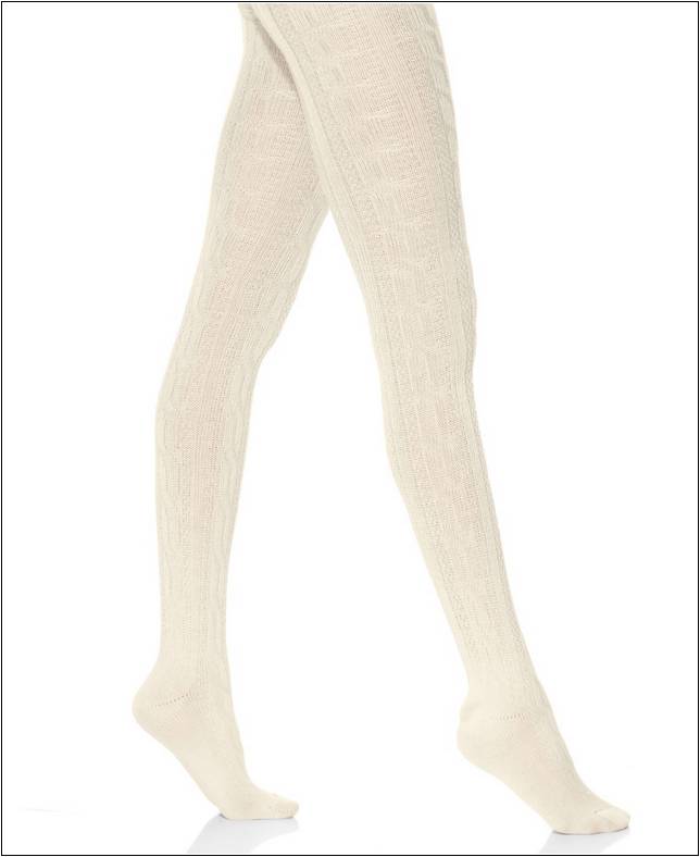 Thick Cable Knit Tights